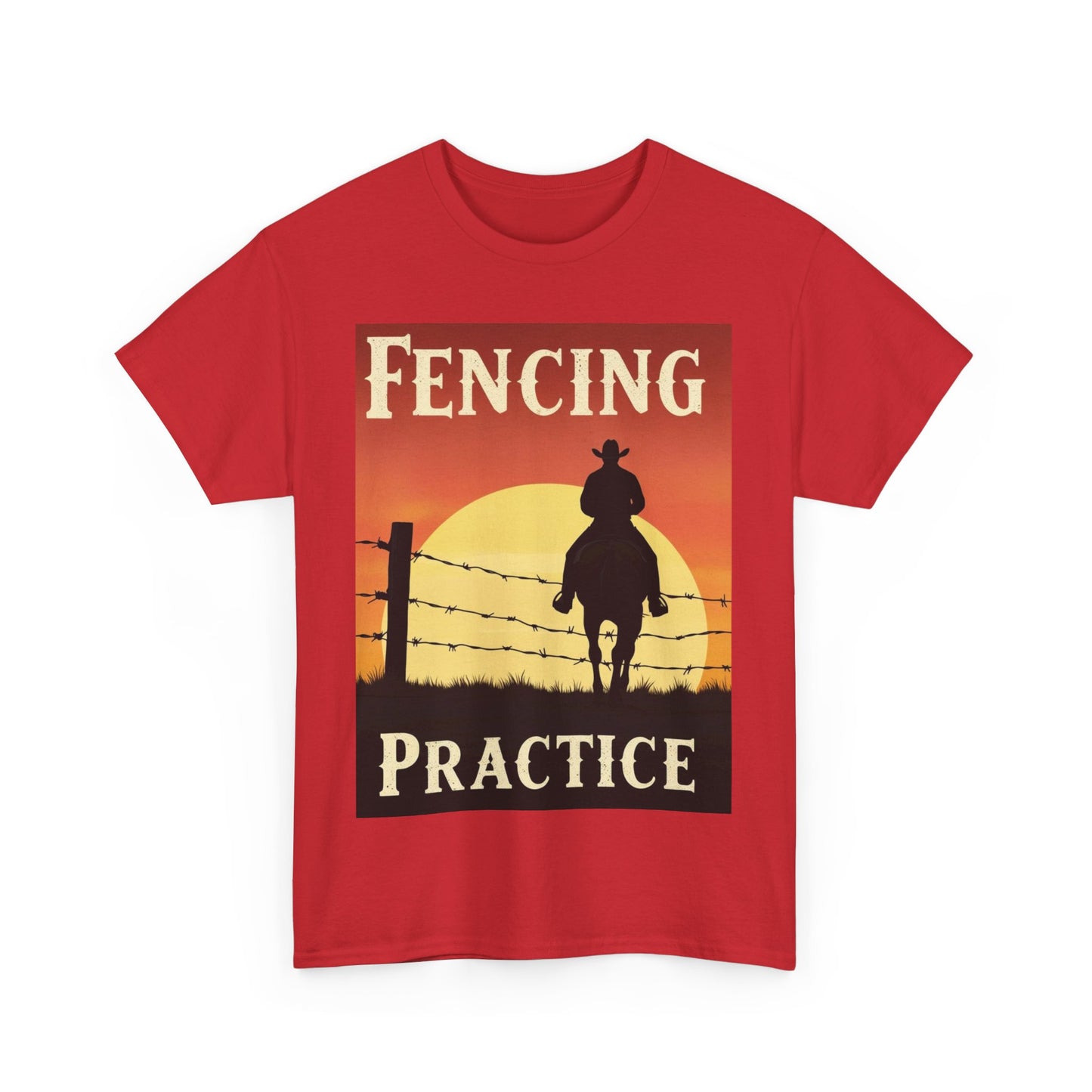 Fencing Practice! Western Cowboy Graphic T-shirt