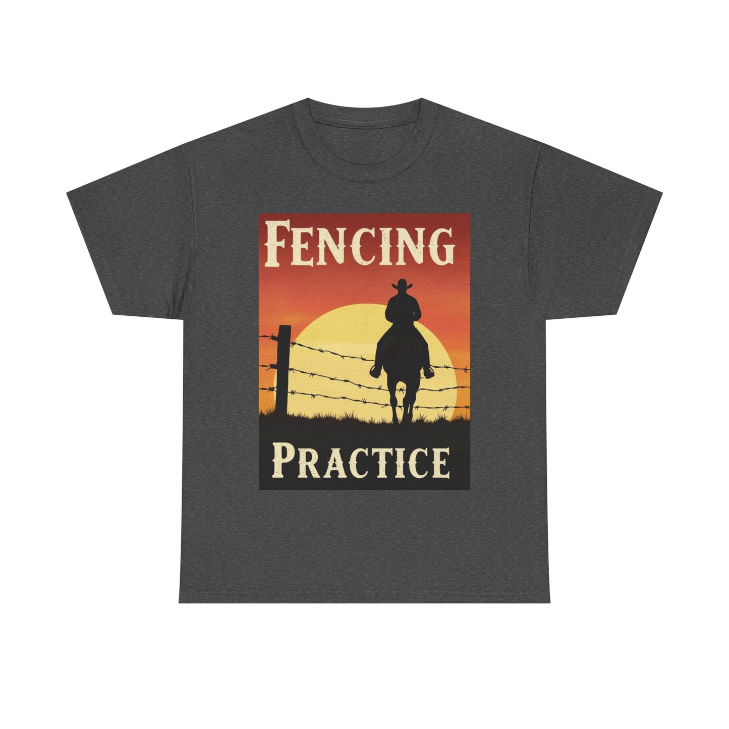 Fencing Practice! Western Cowboy Graphic T-shirt