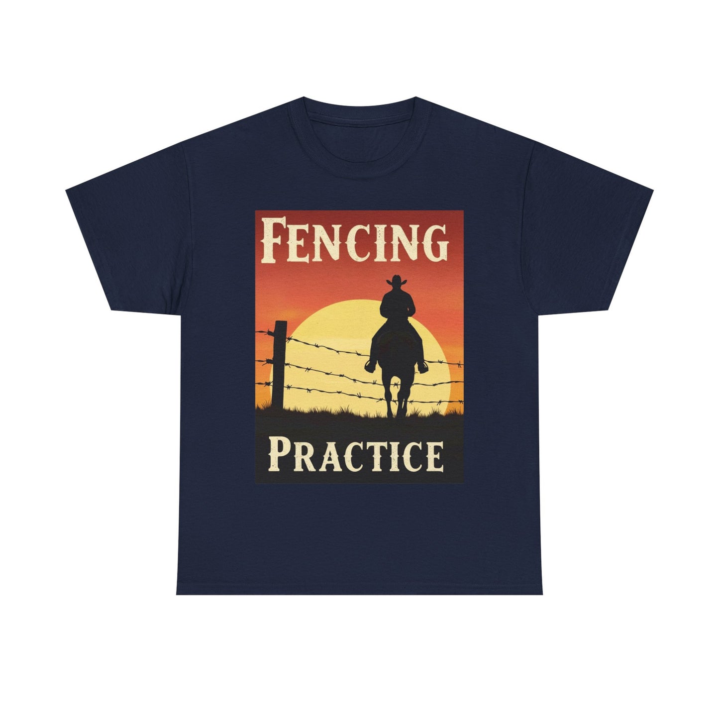 Fencing Practice! Western Cowboy Graphic T-shirt