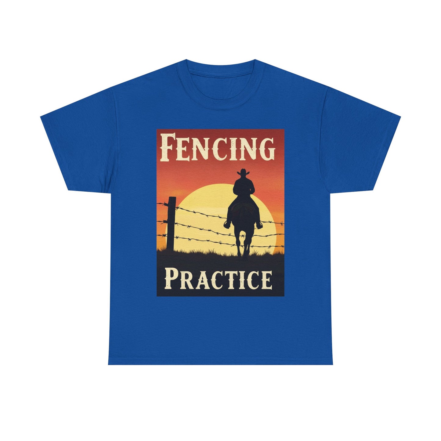 Fencing Practice! Western Cowboy Graphic T-shirt