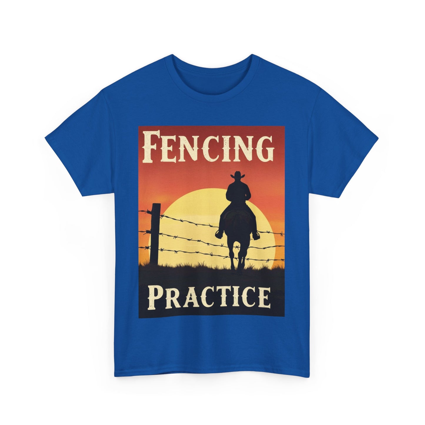 Fencing Practice! Western Cowboy Graphic T-shirt