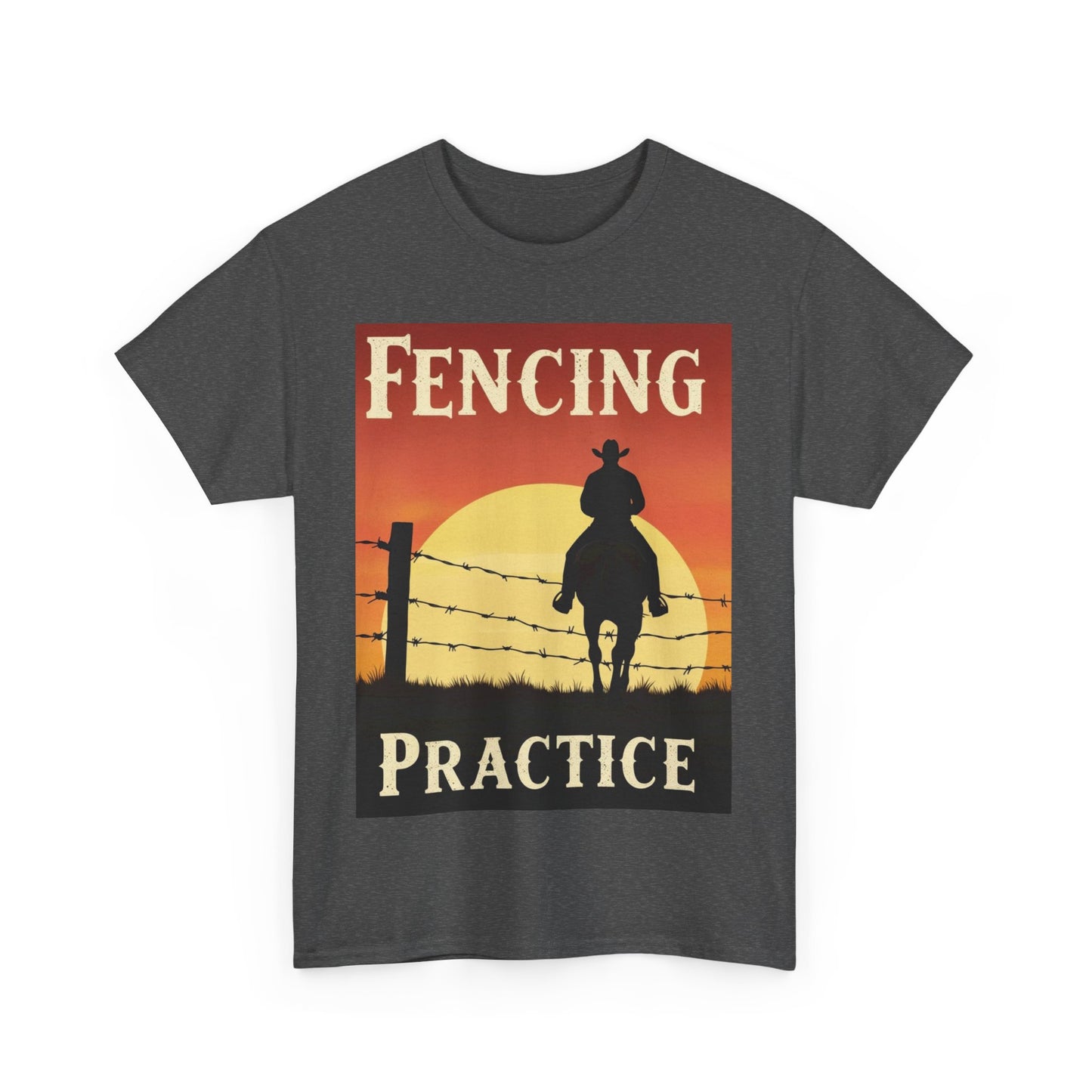 Fencing Practice! Western Cowboy Graphic T-shirt