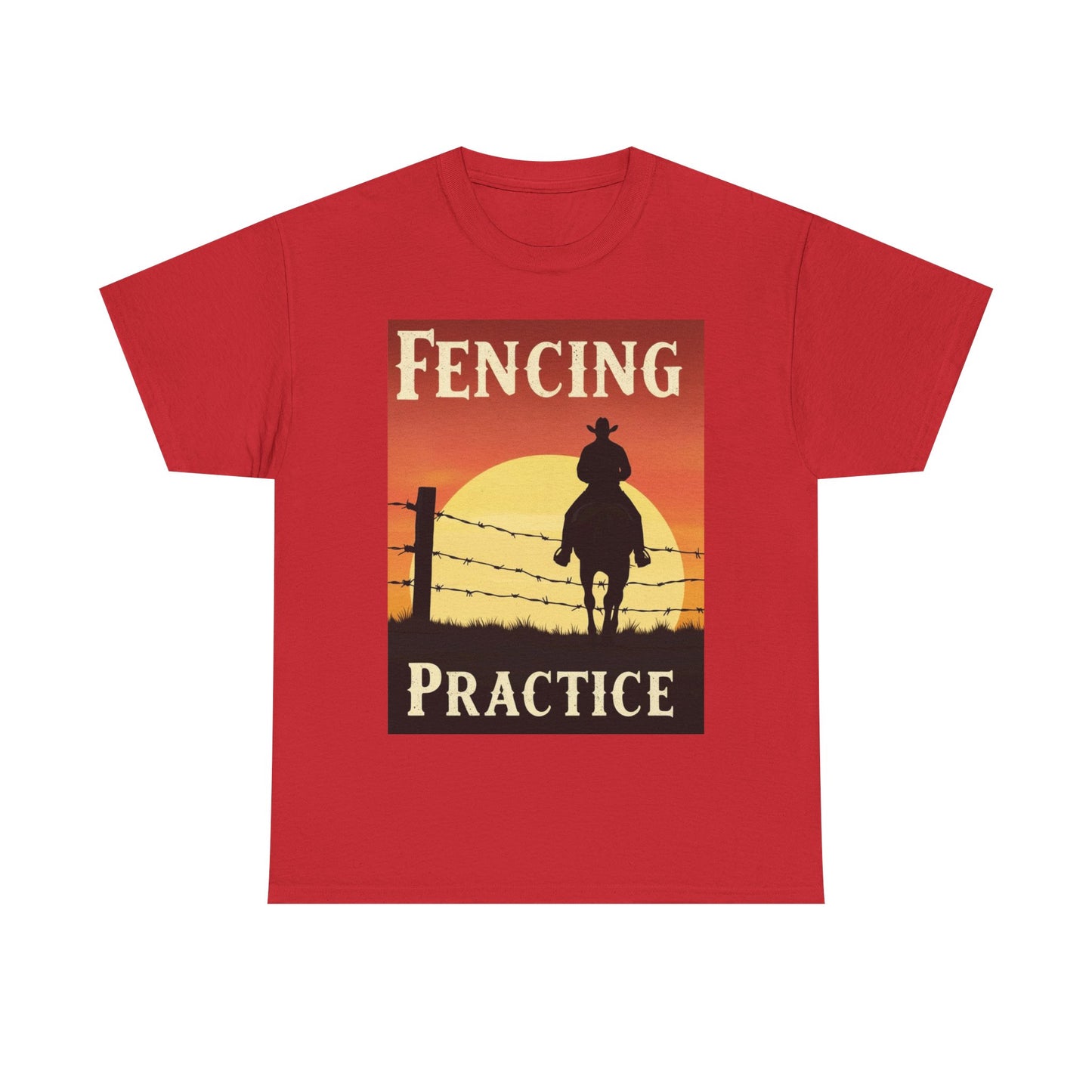 Fencing Practice! Western Cowboy Graphic T-shirt